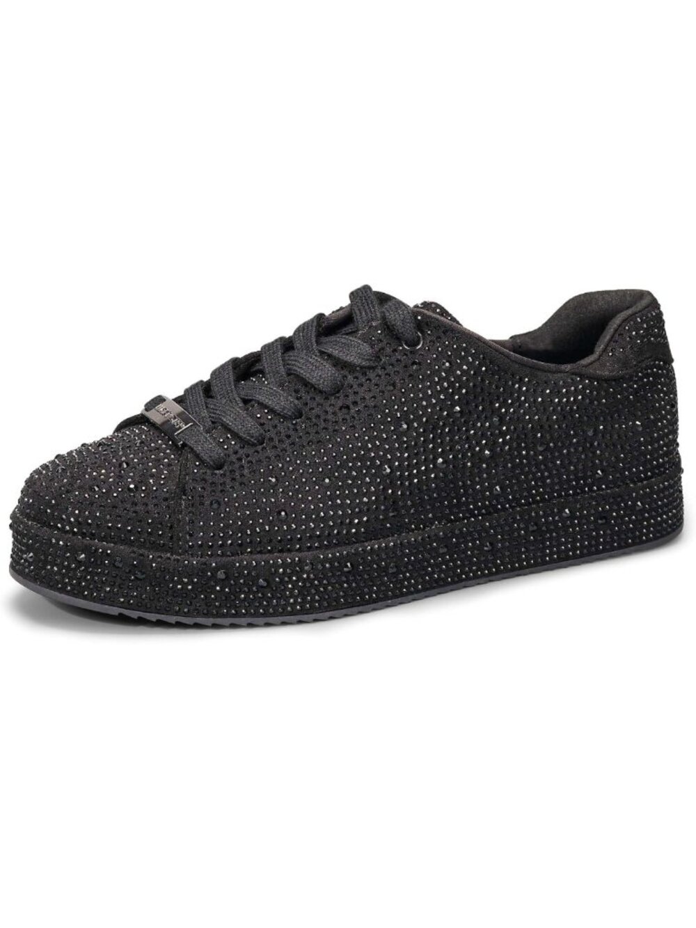 Stylish Women's Platform Sneakers with Rhinestones - Trendy Casual Footwear